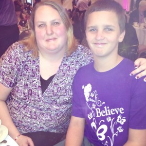 Jonathon and his mom at an EB gala.